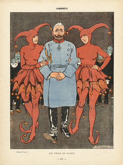 Fabiano 1916 Mad Kaiser With Female Jokers Pulcinella