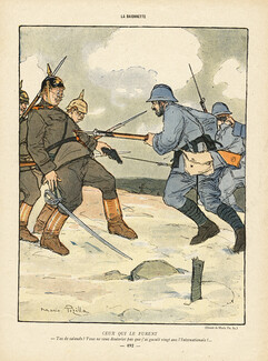 Mario Pezilla 1916 French vs German soldiers, World War I