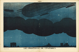 Paul Iribe 1916 Les Profiteurs des Ténèbres, World War I Zeppelin