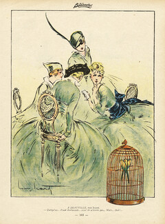 Louis Icart 1915 A Deauville, Elegant Parisienne