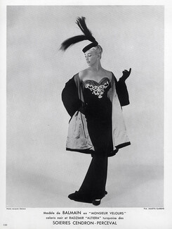 Pierre Balmain 1950s, Photo Jacques Decaux, Cendron-Perceval, Strapless Dress