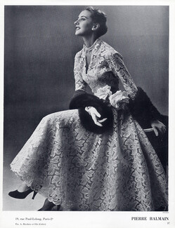 Pierre Balmain 1957 Photo Pottier, A. Riechers & Fils (Embroidery)
