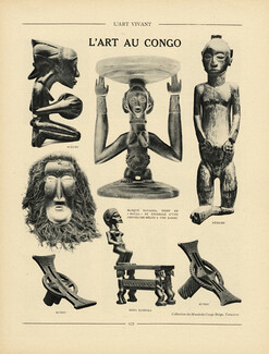 L'Art au Congo, 1928 - African Art, Sculpture, Text by Gaston-Denys Perier, 2 pages