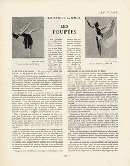 Les Poupées, 1925 - Dolls by Mme Lazarska, Photos Henri Manuel, Texte par Edmée, 3 pages