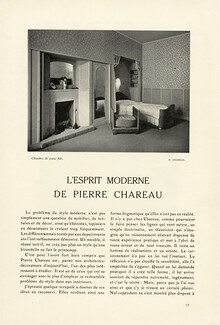 L'Esprit Moderne de Pierre Chareau, 1923 - Interior design, Texte par Gaston Varenne, 10 pages