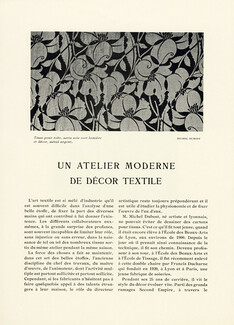 Un Atelier Moderne de Décor Textile, 1925 - Llano Florès, Michel Dubost, Ducharne, Texte par Luc Benoist, 6 pages