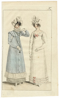 Journal des Luxus und der Moden circa 1800 n°2, Hand-colored engraving