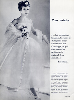 Christian Dior - Yves Saint-Laurent (première collection) été 1958 Photo Henry Clarke
