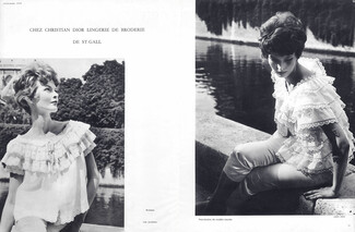 Christian Dior - Yves Saint Laurent Septembre 1959 Photo Joseph Grove, Embroidery Blouse