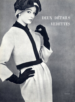 Christian Dior - Yves Saint-Laurent Octobre 1959 "Cardigan-Boléro" Photo Leombruno-Bodi, Rodier