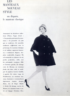 Christian Dior - Yves Saint-laurent 1960 "Manteau-boule" Photo Schatzberg