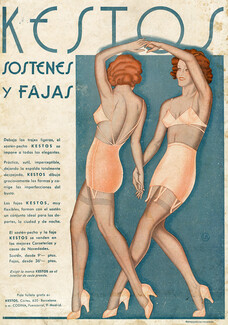 Kestos 1936 Sostenes y Fajas, rare spanish ad