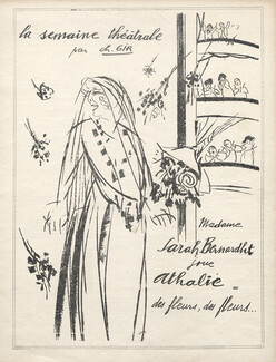 Charles Gir 1920 Sarah Bernhardt, Caricature