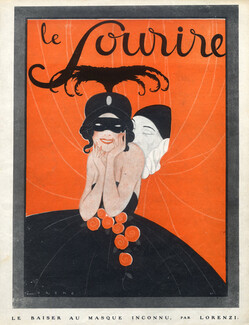 Lorenzi 1920 Pierrot and Columbine, Kiss