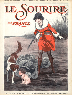 Louis Peltier 1919 Huntress, Dog
