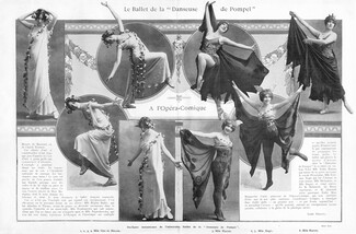 Cléo de Mérode / Melle Rianza, Melle Negri 1912 La Danseuse de Pompéï, Photo Bert