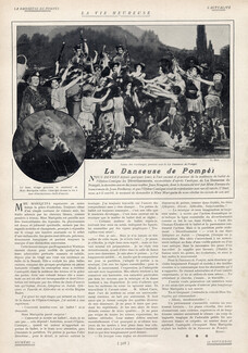 La Danseuse de Pompéï, 1912 - Cléo de Mérode Mrs Mariquita (Portrait), Photo Bert, Texte par Ricou