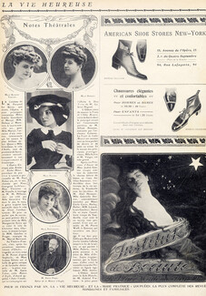 Blanche Toutain, Polaire, Gabrielle Dorziat, Mlle Kutscherra 1907 Portraits, Photo Reutlinger (Studio)