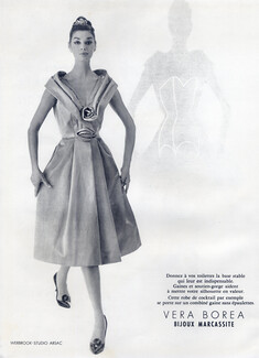 Véra Boréa (Couture) 1958 Photo Guy Arsac, Evening Gown