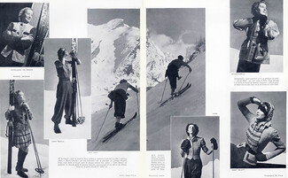 Madeleine De Rauch, Marcel Rochas, Véra Boréa, Schiaparelli, Jacques Heim, Anny Blatt 1937 Skiing