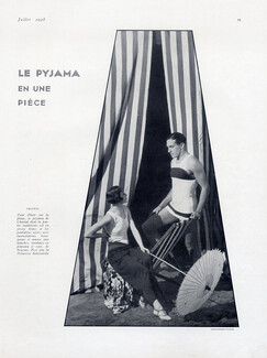 Chantal 1928 "Le Pyjama en une pièce" Beachwear, Princesse Belosselsky, Photo Hoyningen-Huene