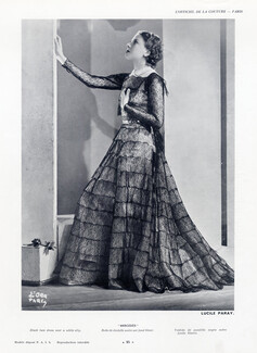 Lucile Paray (Couture) 1937 Photo Madame D'Ora, Evening Gown