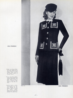 Lola Prussac 1940 Suit in navy blue