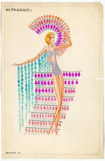 Marcel Escoffier 1934 "Les Feux de la Rampe" (The Limelight), Original Costume Design