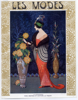 Armand Vallée 1913 Miss Napierkowska, Paquin, Art Deco Style Garden