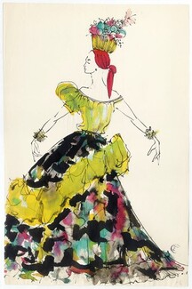 Serge Matta 1950s, Original Costume Design, Gipsy
