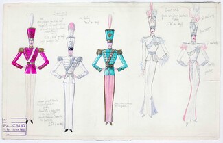 Marcel Escoffier 1950s (?) Original Costume Design, Chorus Girls