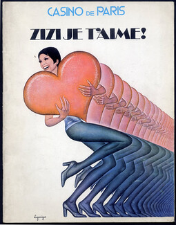 Casino De Paris 1972 "Zizi je t'aime" Zizi Jeanmaire, Lagarrigue, Yves Saint-laurent, Erté, Chorus Girl, 56 pages