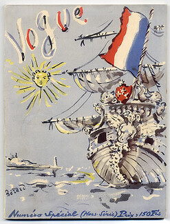 Vogue Paris 1945 Numéro Spécial Libération, Christian Bérard Robert Doisneau Gruau Benito