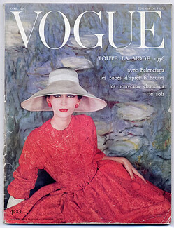 Vogue Paris 1956 April, Balenciaga, Hubert de Givenchy, Photos Henry Clarke, Guy Bourdin