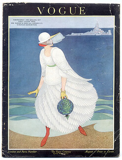 Vogue UK 1916, August 1, London and Paris Number, George Plank, Georges Lepape, Erté, Rosine (perfumes), Boué Soeurs, Lucile - Lady Duff Gordon, 64 pages