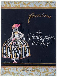 Femina 1922 Août, Alexandre Rzewuski, George Barbier, Ida Rubinstein, Jean-Gabriel Domergue, 58 pages