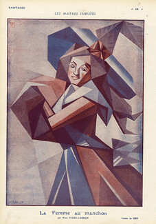 René Reb 1919 La Femme au Manchon, par Mme Vigée-Lebrun, Cubism