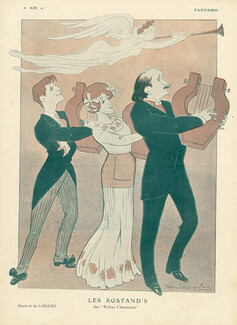 De Losques 1910 Les Rostand's caricature