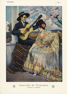 Cardona 1912 ''Cancione de Primavera'' Gypsy Costume Flamenco