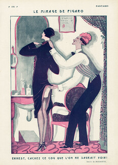 Léon Bonnotte 1926 ''Le Mirage de Figaro'' Hairdresser Risque