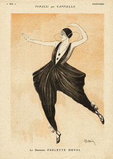 Leonetto Cappiello 1917 Costume Dancer Paulette Duval