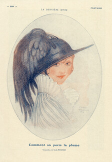 Gerda Wegener 1915 Feather Hat,The last Fashion