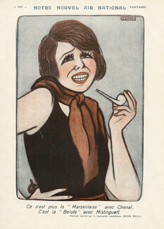 Irène Wells 1925 Mistinguett Caricature
