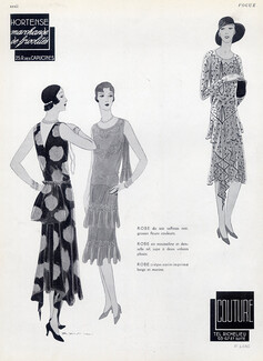 Hortense (Couture) 1929 Evening Gown, René Drivon