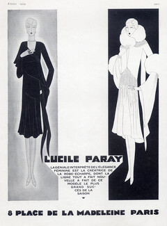 Lucile Paray 1929 Robe-écharpe