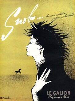 Le Galion 1956 Snob, Horse, Maurel (Version Colour with Caption)