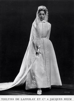 Jacques Heim 1953 Wedding Dress, Laffolay (Fabric) Photo Tobias
