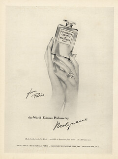 Molyneux (Perfumes) 1950 "Le Parfum Connu" from Paris, Numéro Cinq