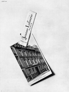 Jeanne Lafaurie 1950 Ribbon Brand Label, Shop Window, 9 rue Quentin Bauchard, Paris