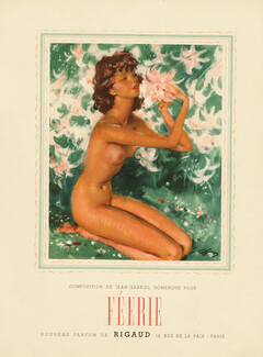 Rigaud 1938 Féerie, Jean Gabriel Domergue, Nude